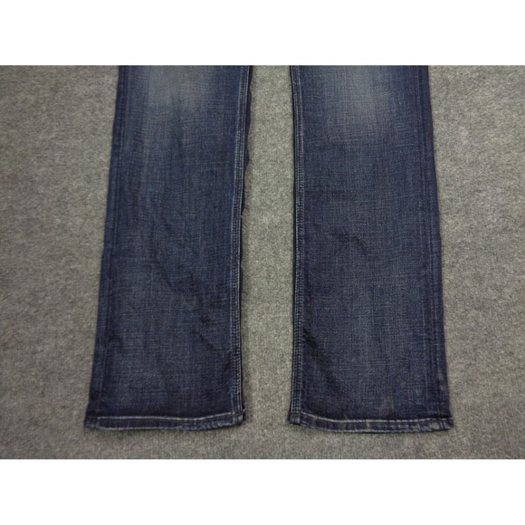 BKE Jean Men 32x34 Blue Jake Straight Buckle Denim Stretch Thick Stitch Werstern - Picture 2 of 13